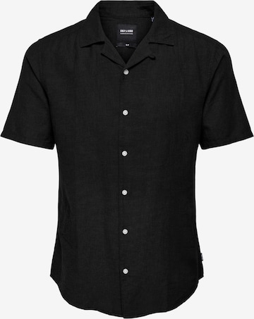Only & Sons Рубашка 'CAIDEN' в Черный: спереди