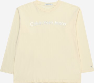 T-Shirt Calvin Klein Jeans en beige : devant