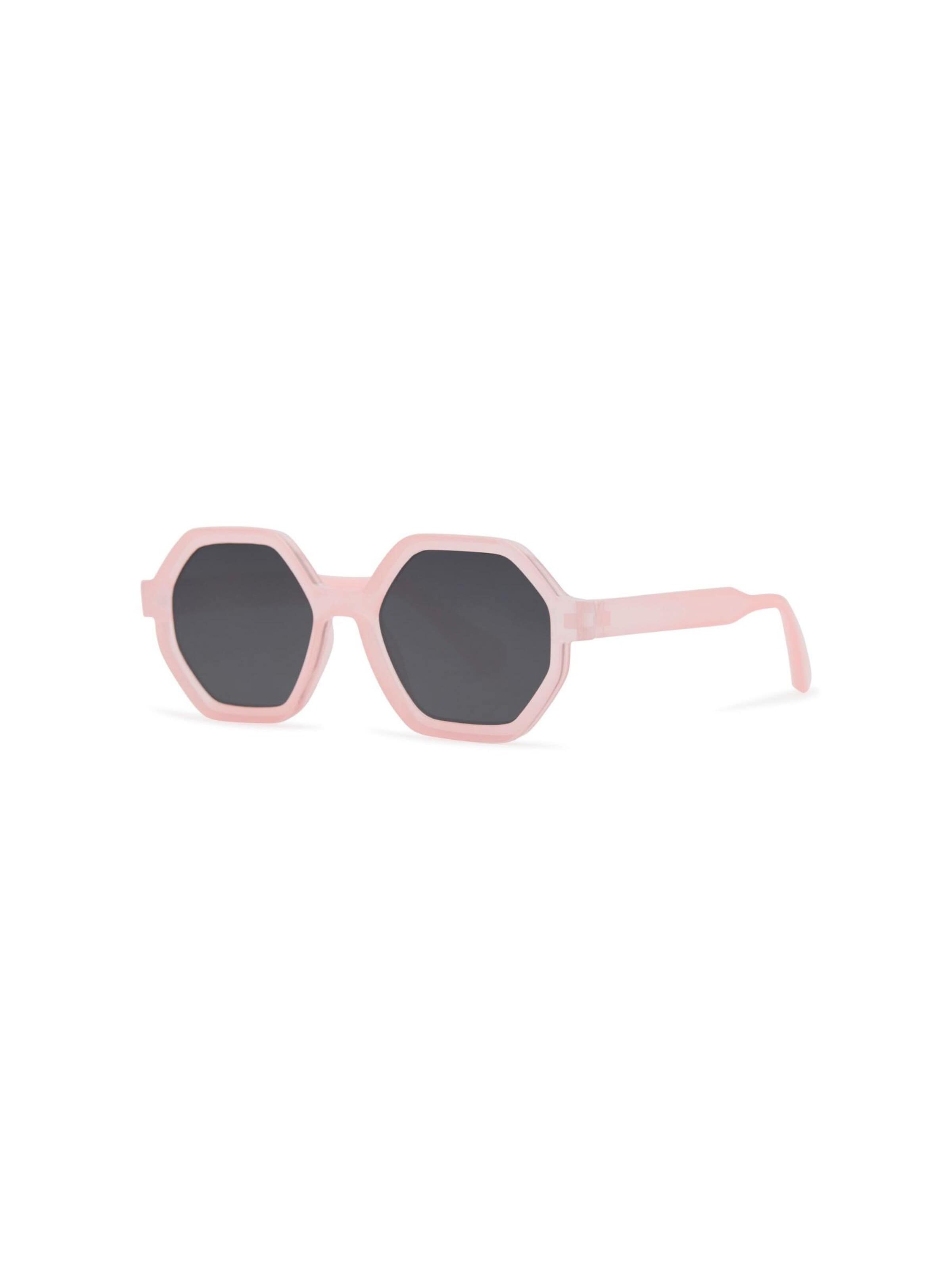 Maxte Sunglasses 'The Prism Rose Hexagonal Pink Sunglasses' in Pink: front