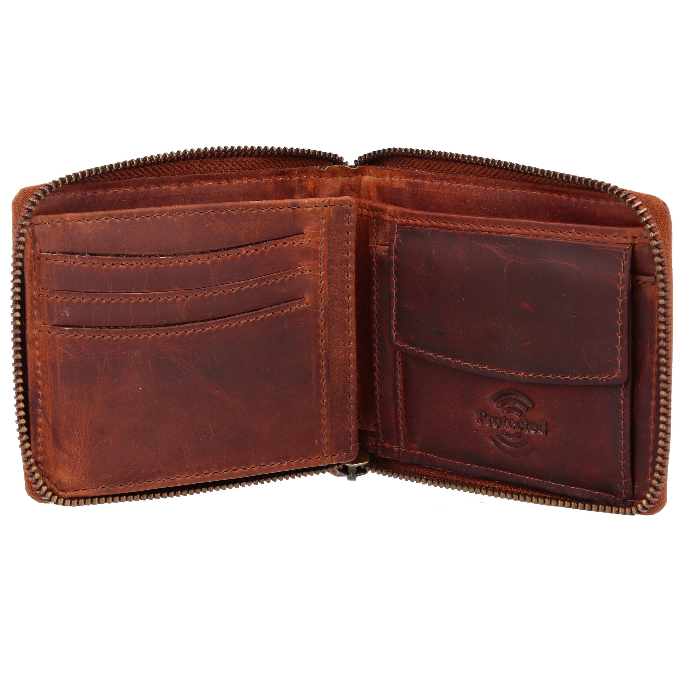 Greenland Nature Portemonnaie 'Soft & Safe' in Braun