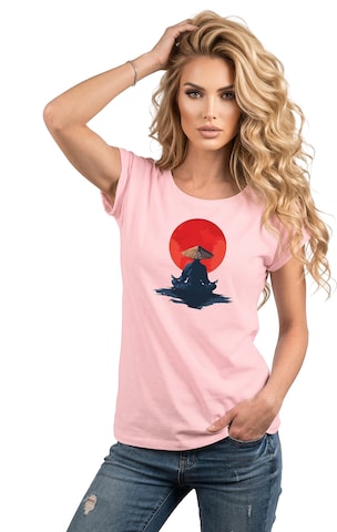 MAKAYA Shirt 'Monk' in Pink: front
