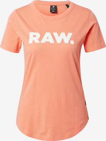G-Star RAW Μπλουζάκι σε πορτοκαλί: μπροστά