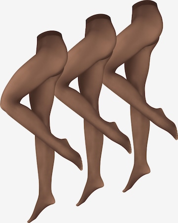 Nur Die Fine Tights ' Warm & Transparent robust 80 DEN ' in Brown: front