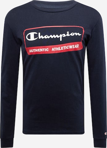 Champion Authentic Athletic Apparel Tričko – modrá: přední strana