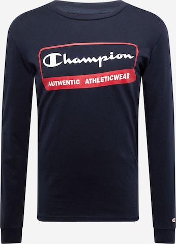 Champion Authentic Athletic Apparel Тениска в синьо: отпред