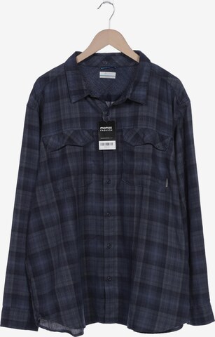 COLUMBIA Button Up Shirt in XXL in Blue: front