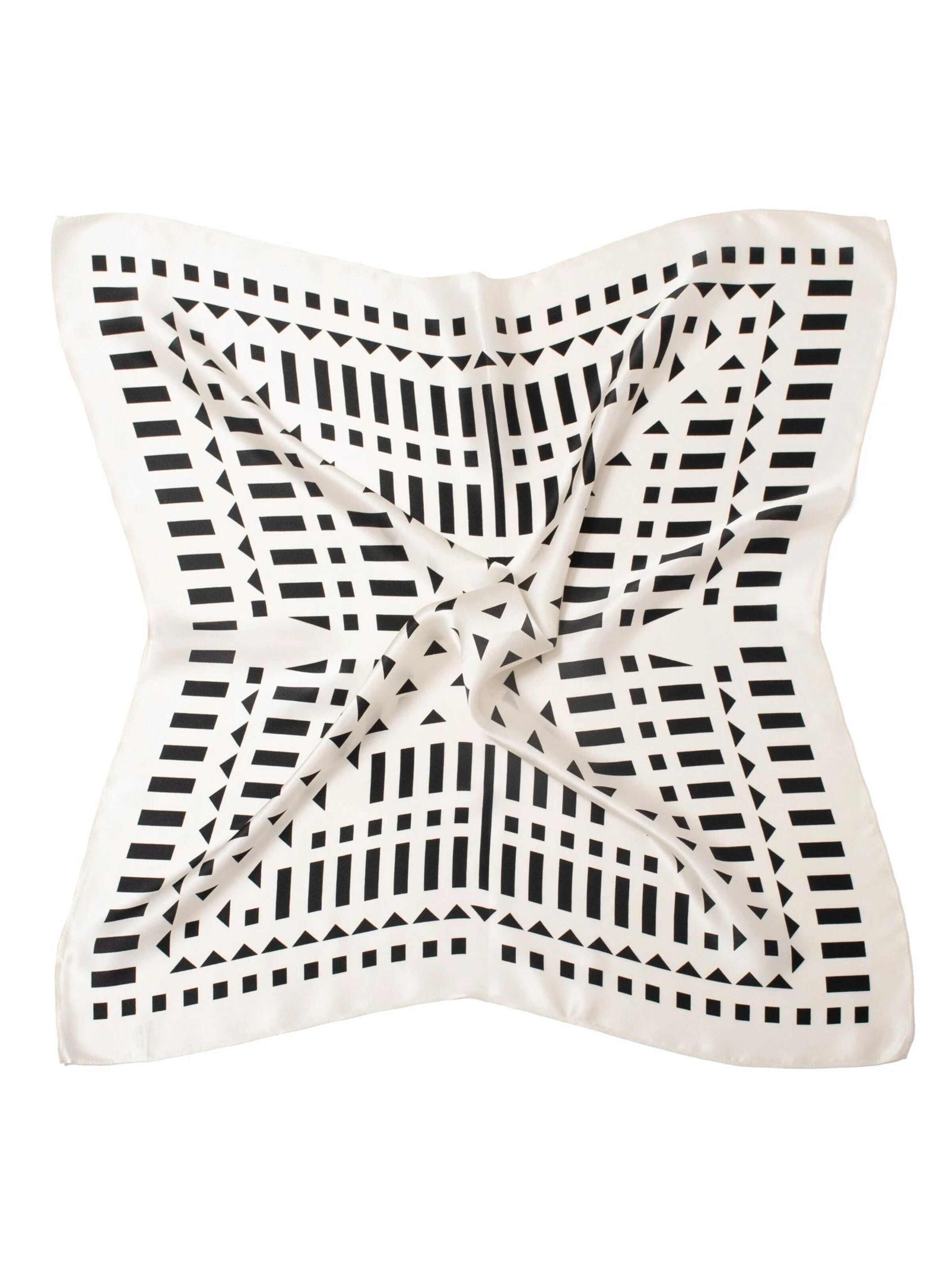 MayTree Schal 'Seidentuch Domino'‌‌‌‌‌‌‌‌‌‌ in Weiß: Vorderseite