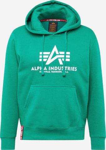 ALPHA INDUSTRIES Sweatshirt in Groen: voorkant