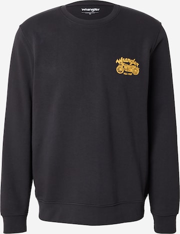 WRANGLERSweater majica 'AMERICANA' - crna boja: prednji dio