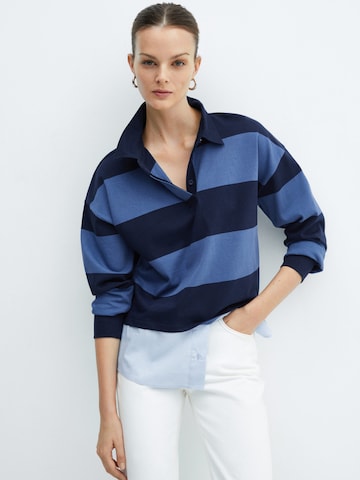 MANGO Shirt 'MERCURY' in Blauw: voorkant