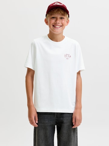T-Shirt Jack & Jones Junior en blanc : devant