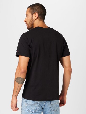 T-Shirt 'LETTERMAN' Tommy Jeans en noir