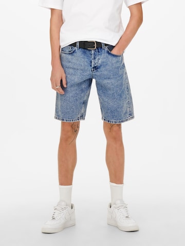 Only & Sons Regular Jeans 'Avi' in Blauw: voorkant