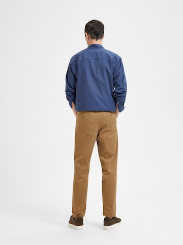 SELECTED HOMME Regular Chino Pants 'New Miles' in Beige