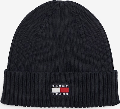 Megzta kepurė 'HERITAGE' iš Tommy Jeans, spalva – tamsiai mėlyna jūros spalva / raudona / balta, Prekių apžvalga