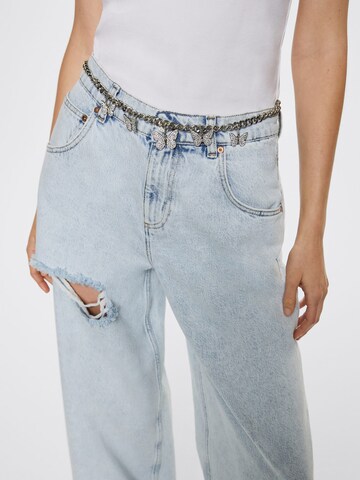 Wide leg Jeans 'Dominik' de la MANGO pe albastru