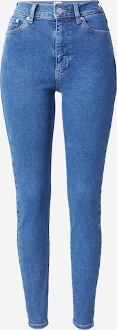 Tommy Jeans Kitsas Teksapüksid 'Sylvia', värv sinine: eest vaates