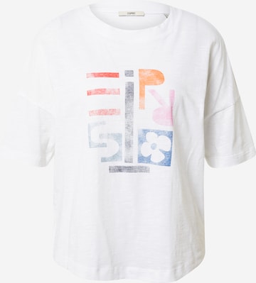 T-shirt ESPRIT en blanc : devant