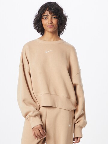 Nike Sportswear Sweatshirt i beige: framsida