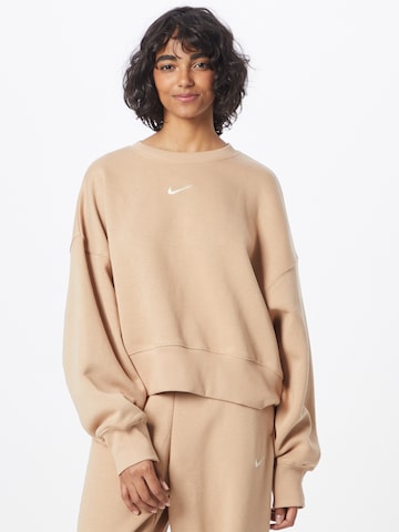 Nike Sportswear Sweatshirt in Beige: voorkant