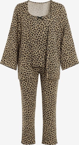 fashionshowcase Pyjama 'LoungeDream' in Bruin: voorkant