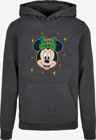 ABSOLUTE CULT Sweatshirt 'Minnie Mouse - Happy Christmas' in Grijs: voorkant