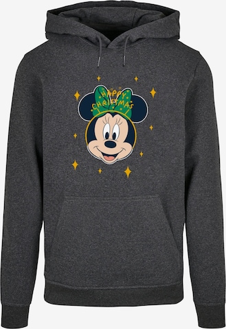 ABSOLUTE CULT Sweatshirt 'Minnie Mouse - Happy Christmas' in Grijs: voorkant