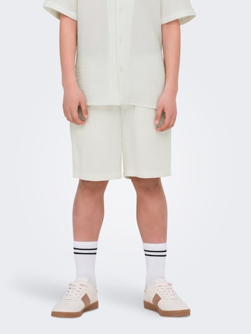Only & Sons Junior Regular Trousers 'OSJTel-Pas' in White: front
