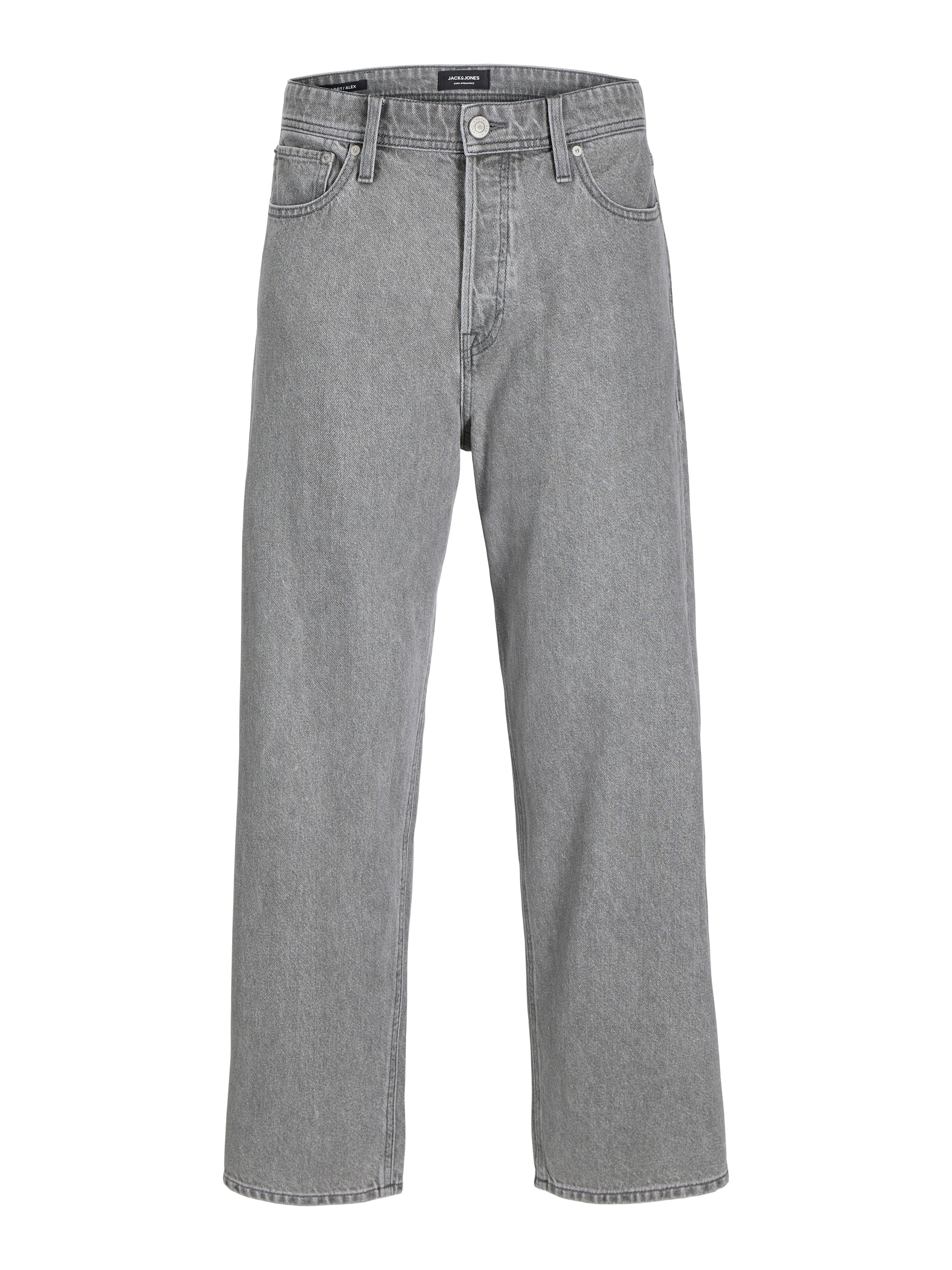 JACK & JONES Baggy Jeans 'JJIAlex Original' in Grey: front