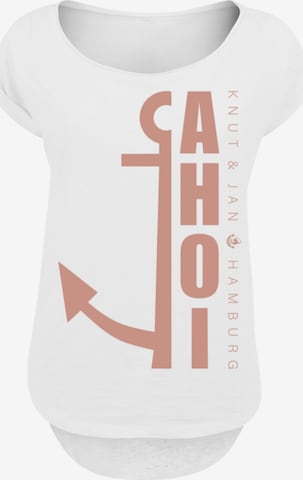 T-shirt 'Ahoi Anker Knut & Jan Hamburg' F4NT4STIC en blanc : devant