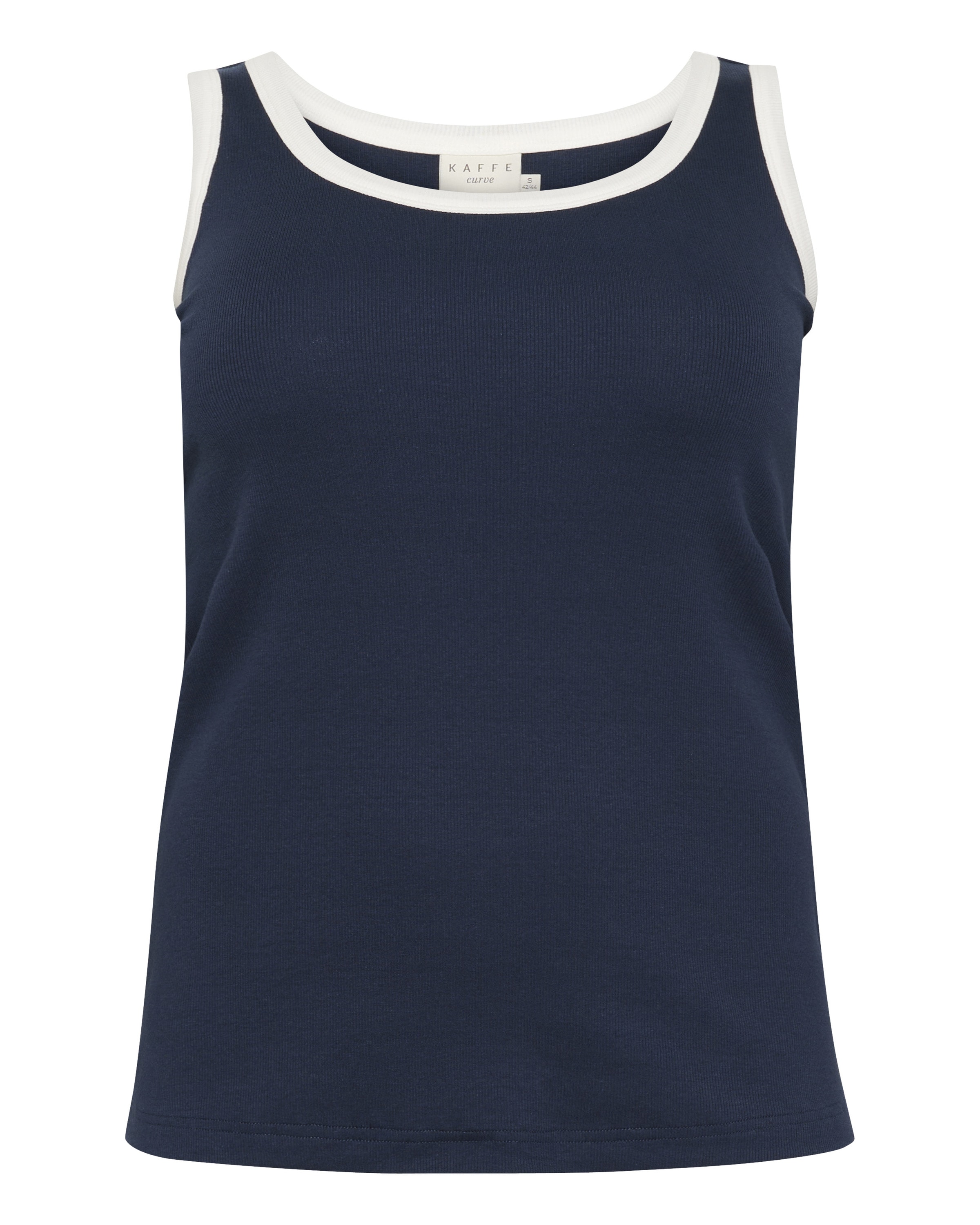 KAFFE CURVE Top 'KCcarina' in Blau: Vorderseite