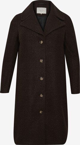 KAFFE CURVE Between-Seasons Coat 'Anni' in Brown: front