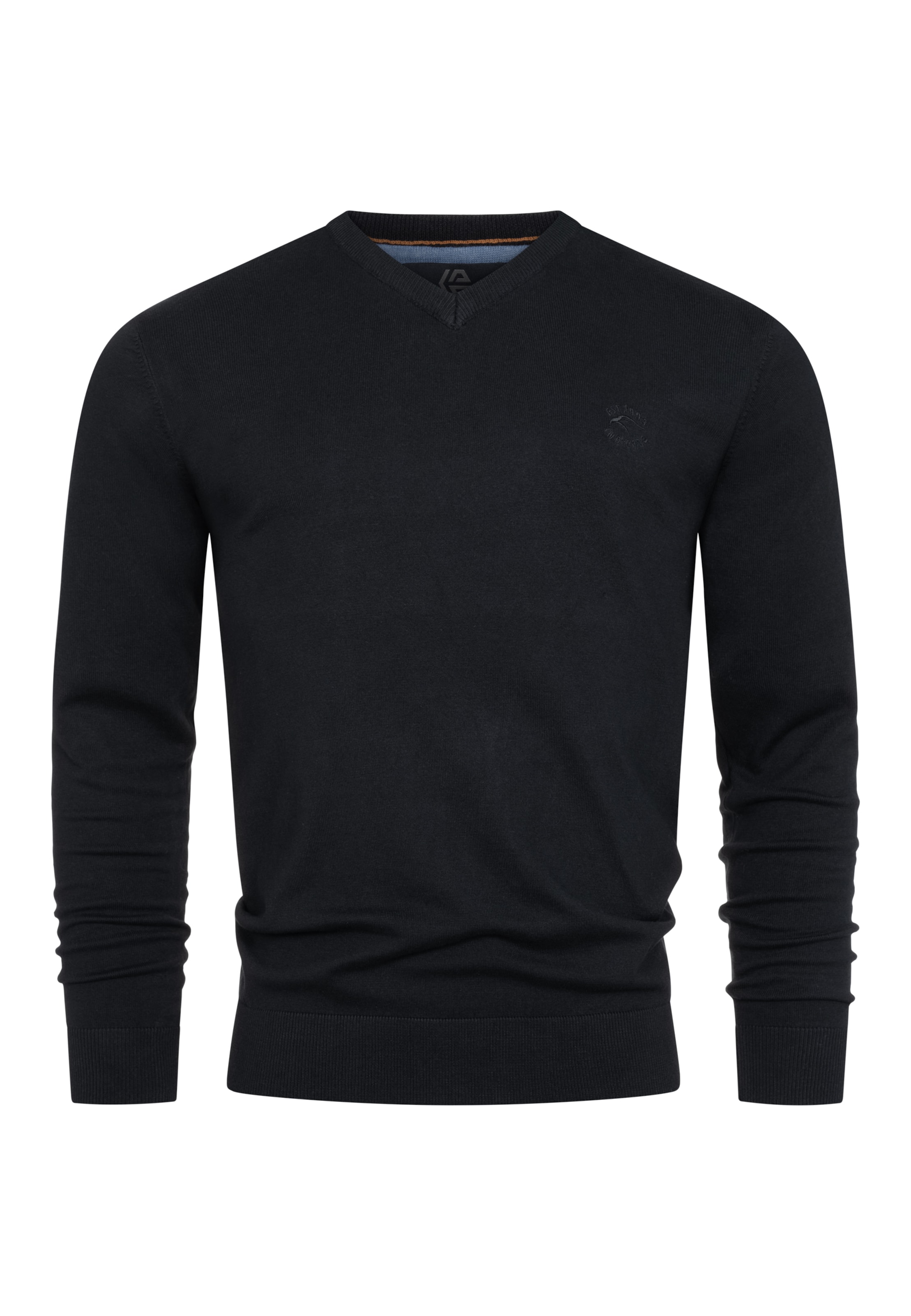 INDICODE JEANS Sweater 'Tikks' in Black: front