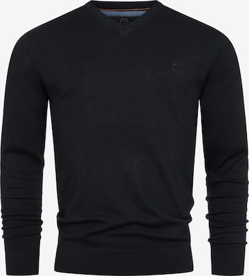 INDICODE JEANS Pullover 'Tikks' in Schwarz: Vorderseite