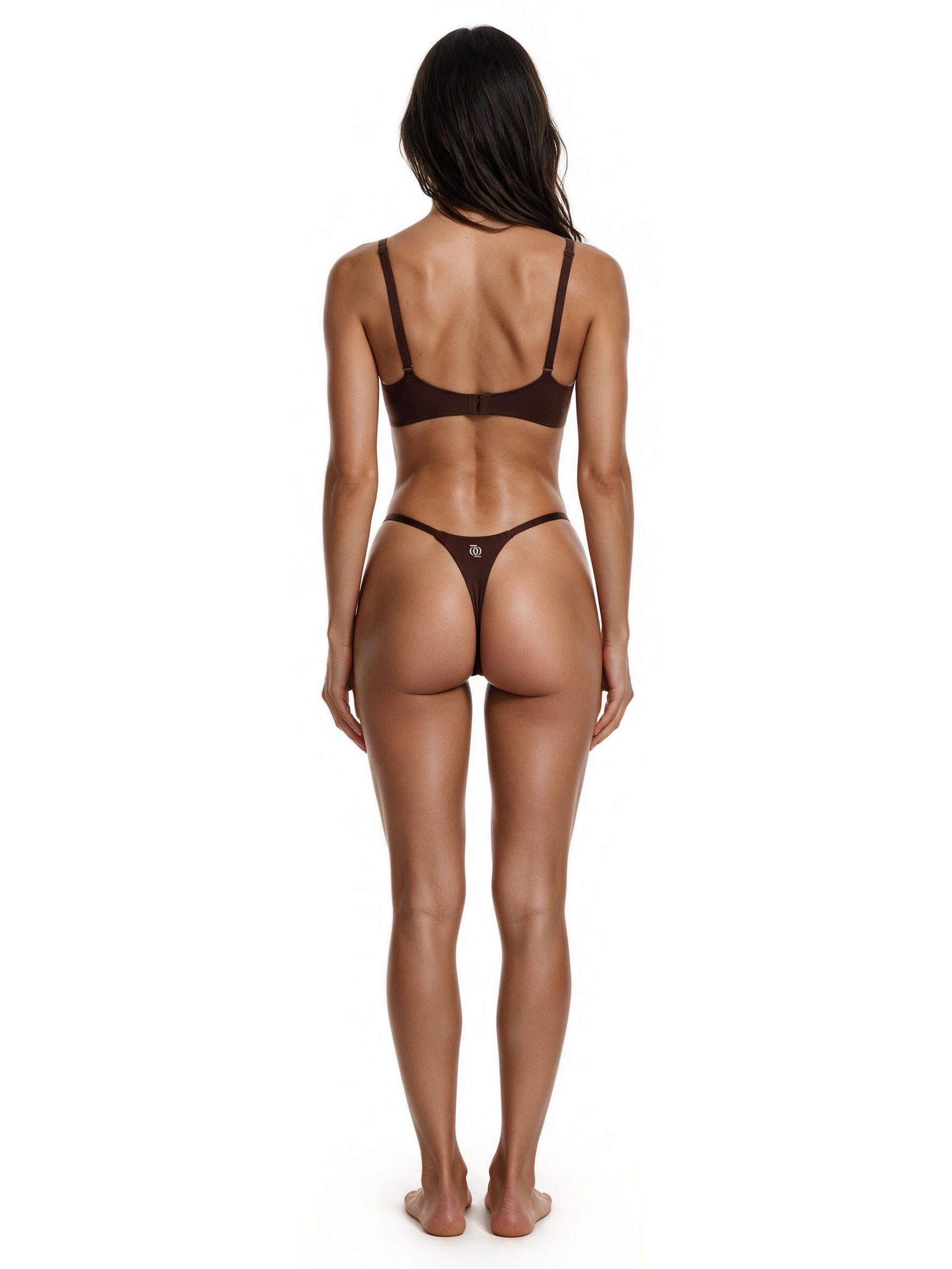 GOD SAVE QUEENS String 'Second Skin G-String' in Brown