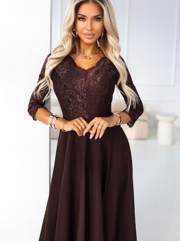 Numoco Abendkleid 'Maxikleid Amber'‌‌‌‌‌‌‌‌ in Braun
