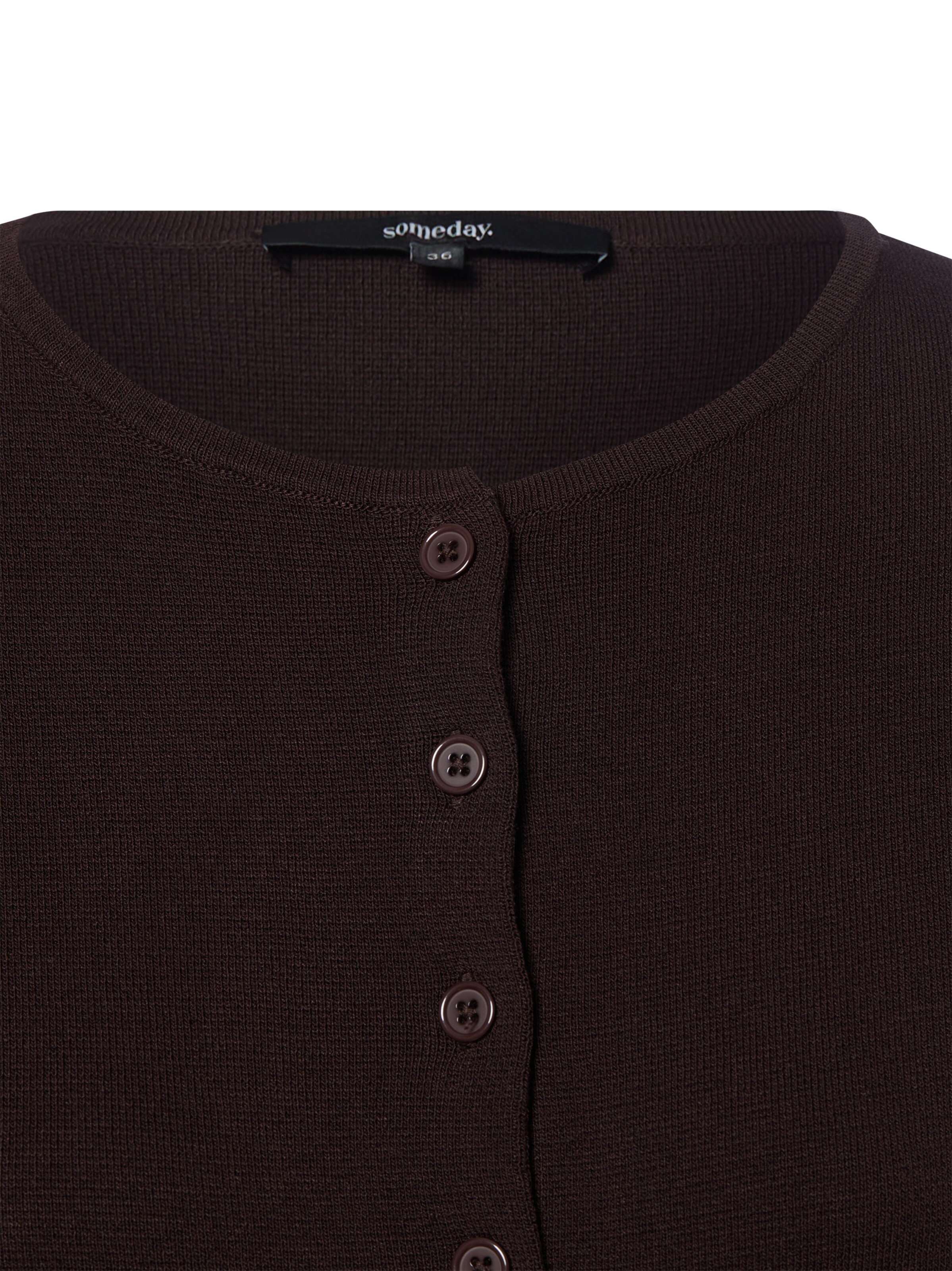 Someday Gebreid vest in Bruin