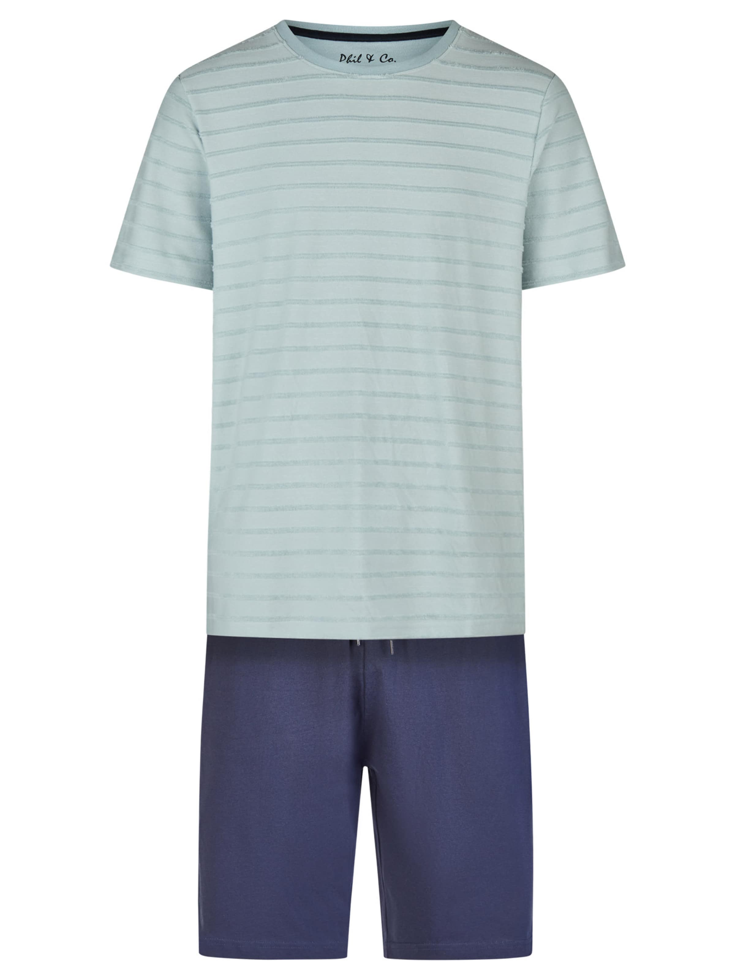 Pyjama court ' Classic ' Phil & Co. Berlin en bleu : devant