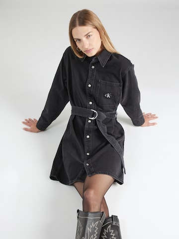 Calvin Klein Jeans Shirt Dress in Black