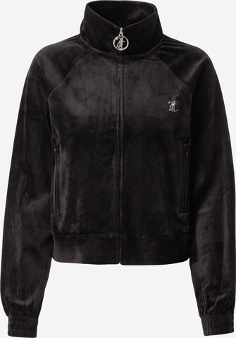 Juicy Couture Zip-Up Hoodie in Black: front