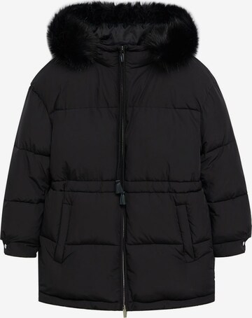 MANGO Winter Jacket 'Tabardi' in Black: front