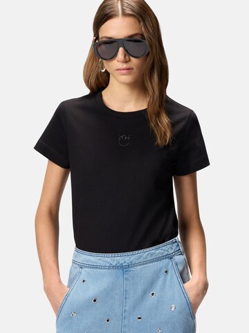 PINKO Koszulka 'BUSSOLOTTO T-SHIRT JERSEY PATCH EFFETTO RICAMO' w kolorze czarny: przód