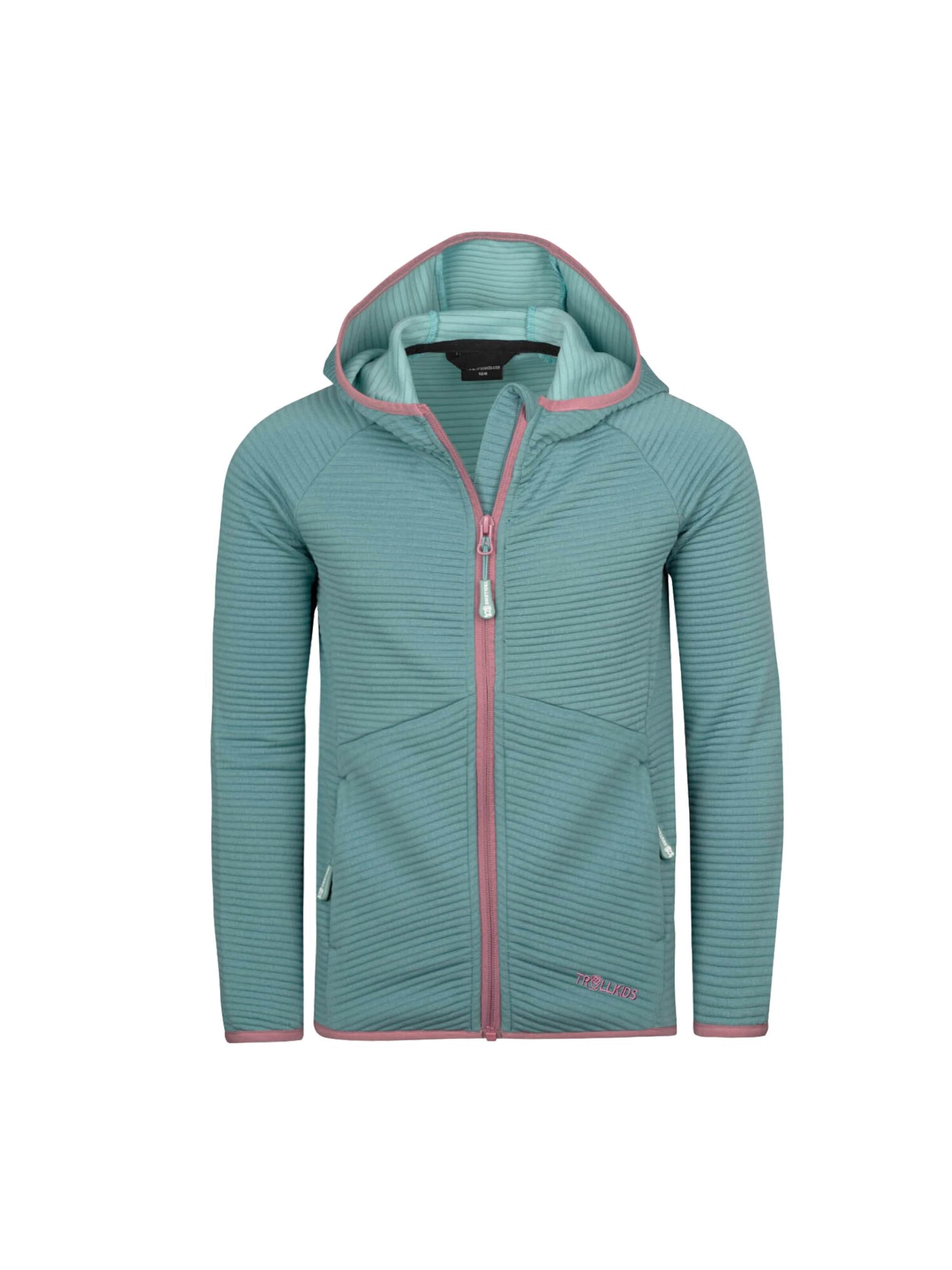 TROLLKIDS Fleece Jacket in Green: front