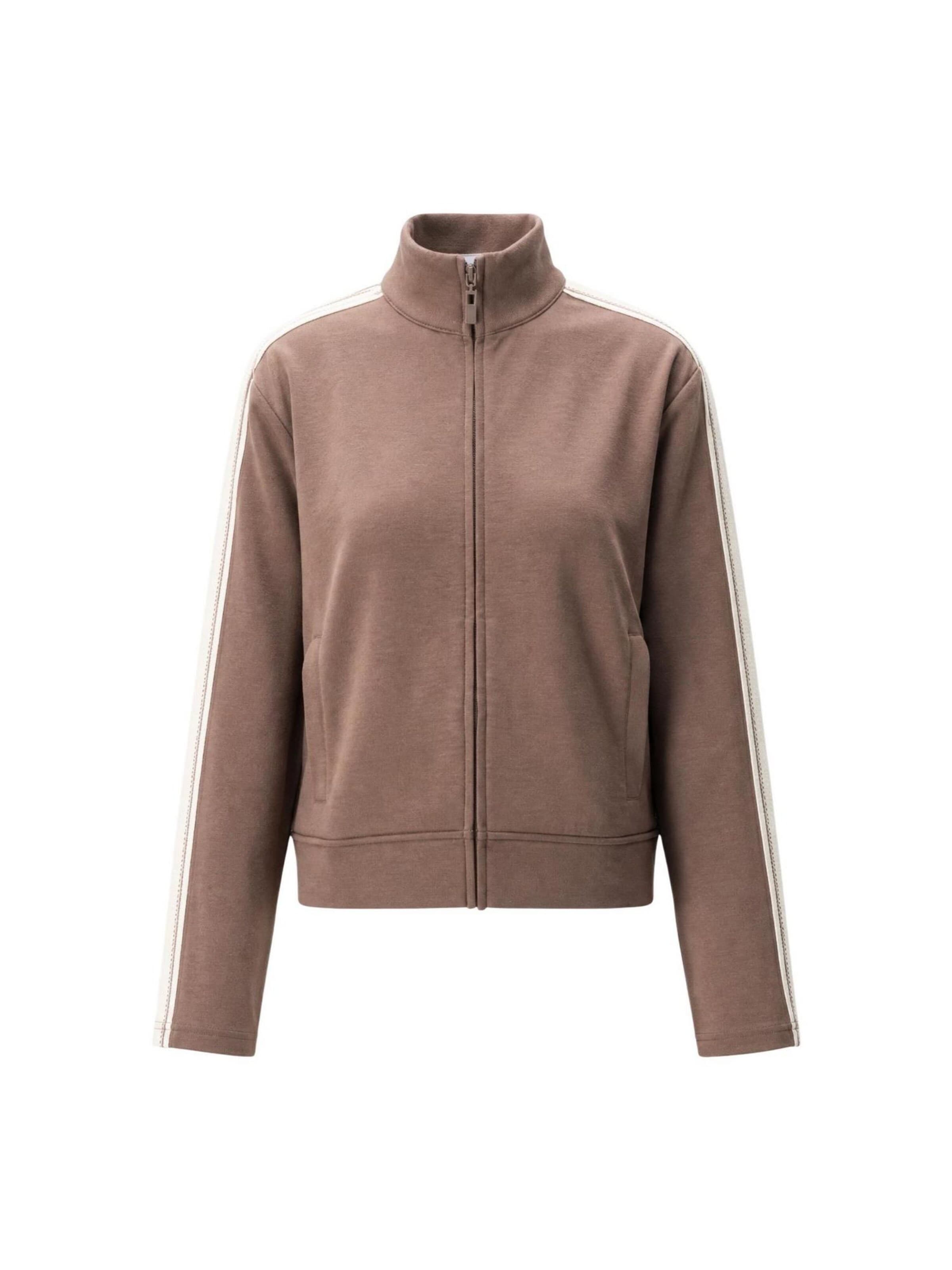 GUESS Sweat jacket 'MEROPE FULL ZIP SWEA V6YQ04 K4278' in Grey: front