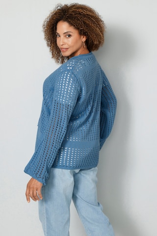 MIAMODA Strickjacke in Blau