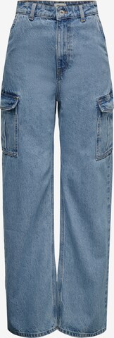 ONLY Wide leg Cargojeans 'Hope' in Blauw: voorkant
