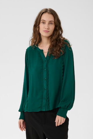 CULTURE Blouse 'CUlonia' in Groen: voorkant