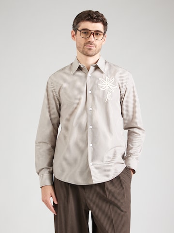 NN07 Regular Fit Hemd 'Quinsy' in Braun: Vorderseite