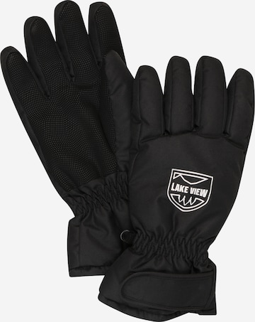 Lake View Full Finger Gloves 'Gioia' in Black: front