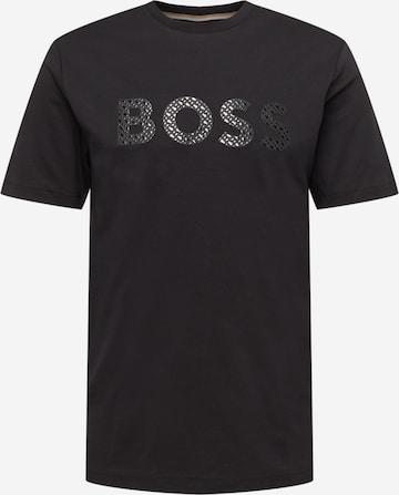 BOSS Black T-shirt 'Tiburt' i svart: framsida